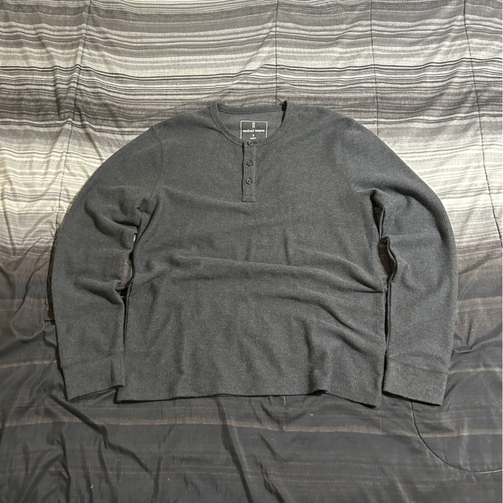 Mutual Weave Charcoal Gray Long-sleeve Shirt